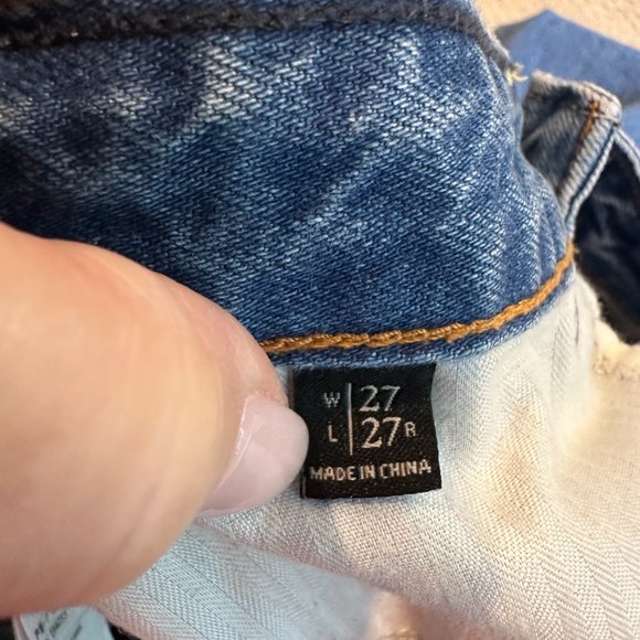 Abercrombie & Fitch Jeans Slim Straight Ankle Release Hem Boho Sz 27 #626113015 - Picture 5 of 13